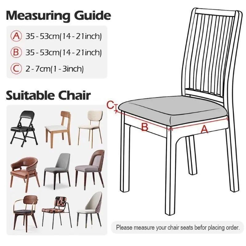 1pc Jacquard Stretch Chair Seat Cover Removable Anti-dirty Seat Cushion Slipcover For Kitchen Dining Room Wedding Banquet
