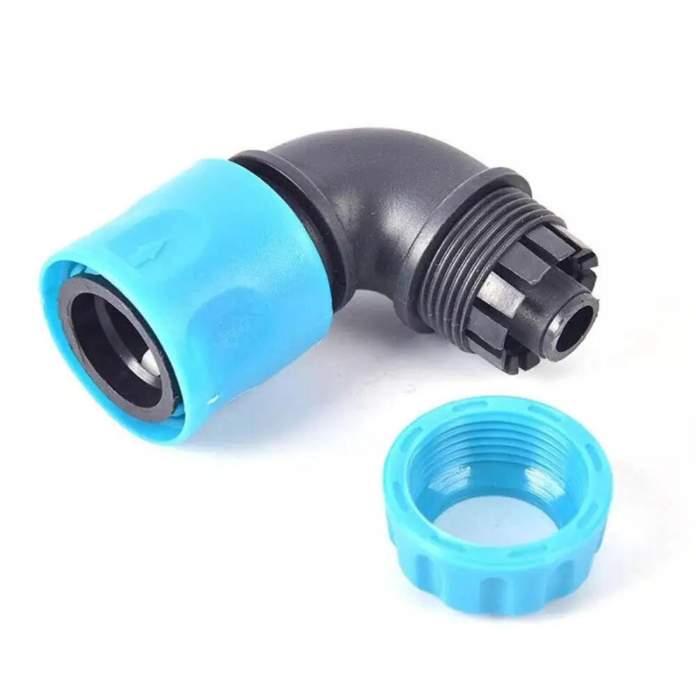 1/2 Inch 90° Garden Hose Elbow Adapter, ABS Quick Connect Tap Connector for Soft Water Pipe & Garden Irrigation System