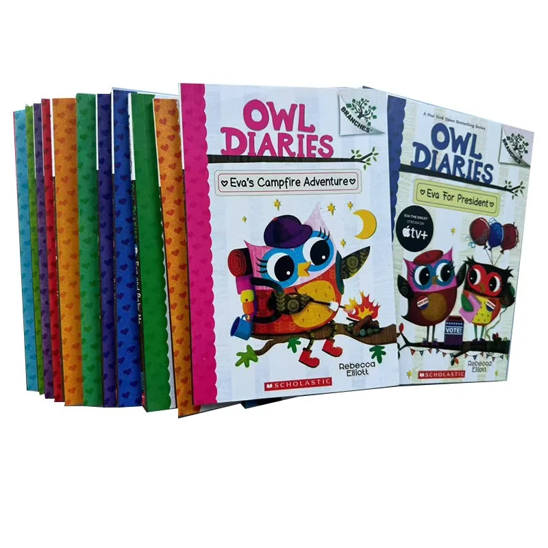 19 Books/Set Owl Diaries English Colorful Picture Book Kids Early Education Childhood Learning Writing Diary Girls' Age 6-12