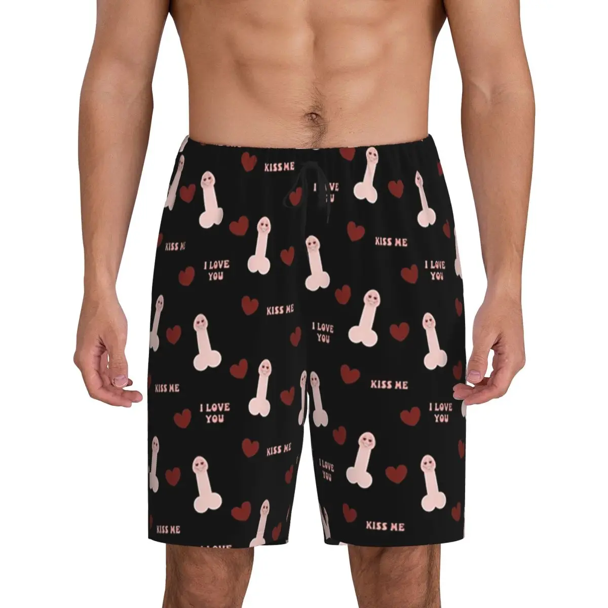 

Мужские шорты для сна с индивидуальным принтом, пижамные шорты, нижняя часть пижамы, шорты для отдыха, спальные штаны