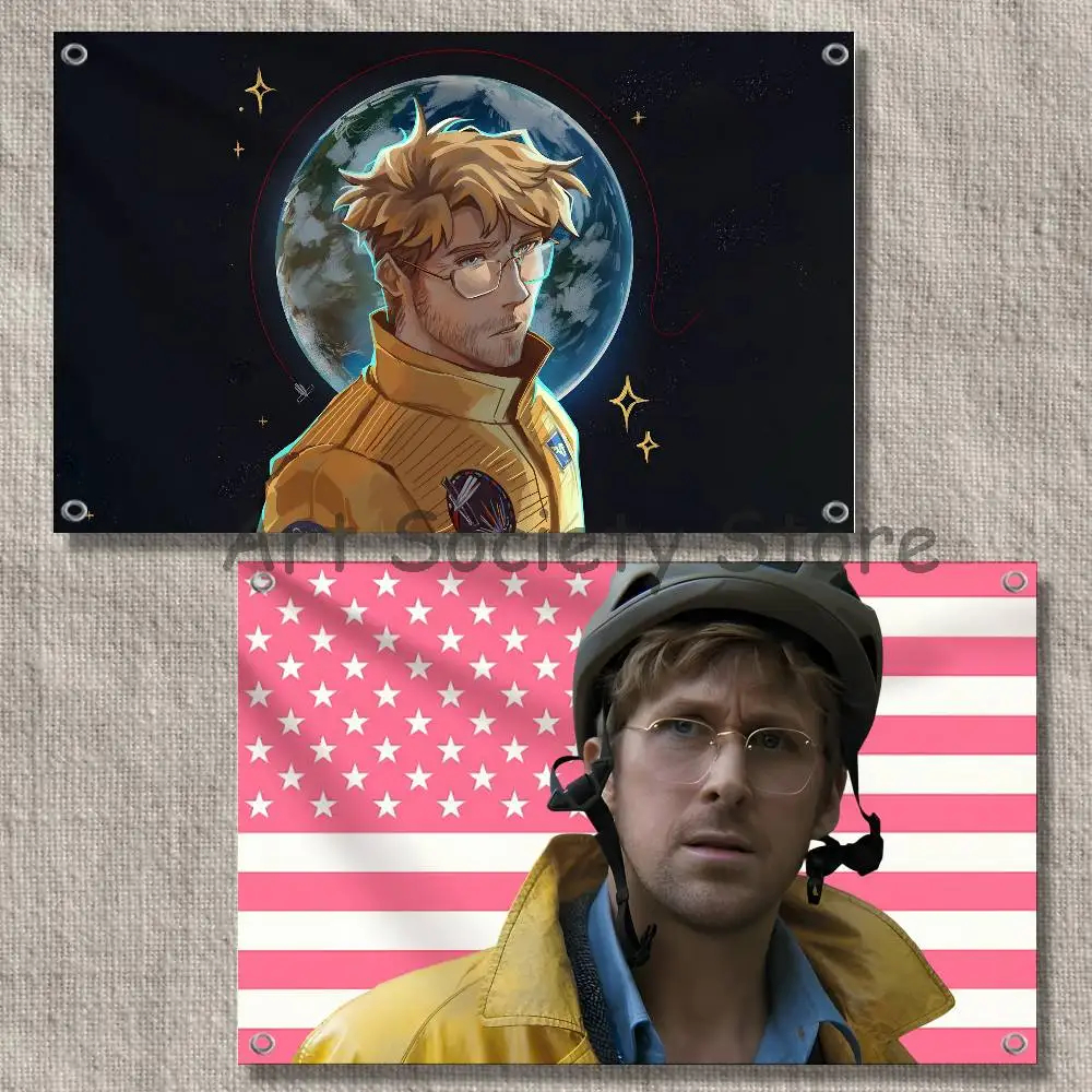 P-Project Hail R-Ryan Gosling Flag Tapestry Banner For Bedroom Outdoor Living Room Restaurant Bar Wall Decor Party