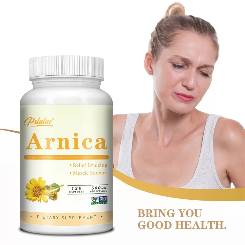

Arnica - for Relief of Muscle Pain, Muscle Stiffness, Swelling From Injuries and Discoloration From Bruises