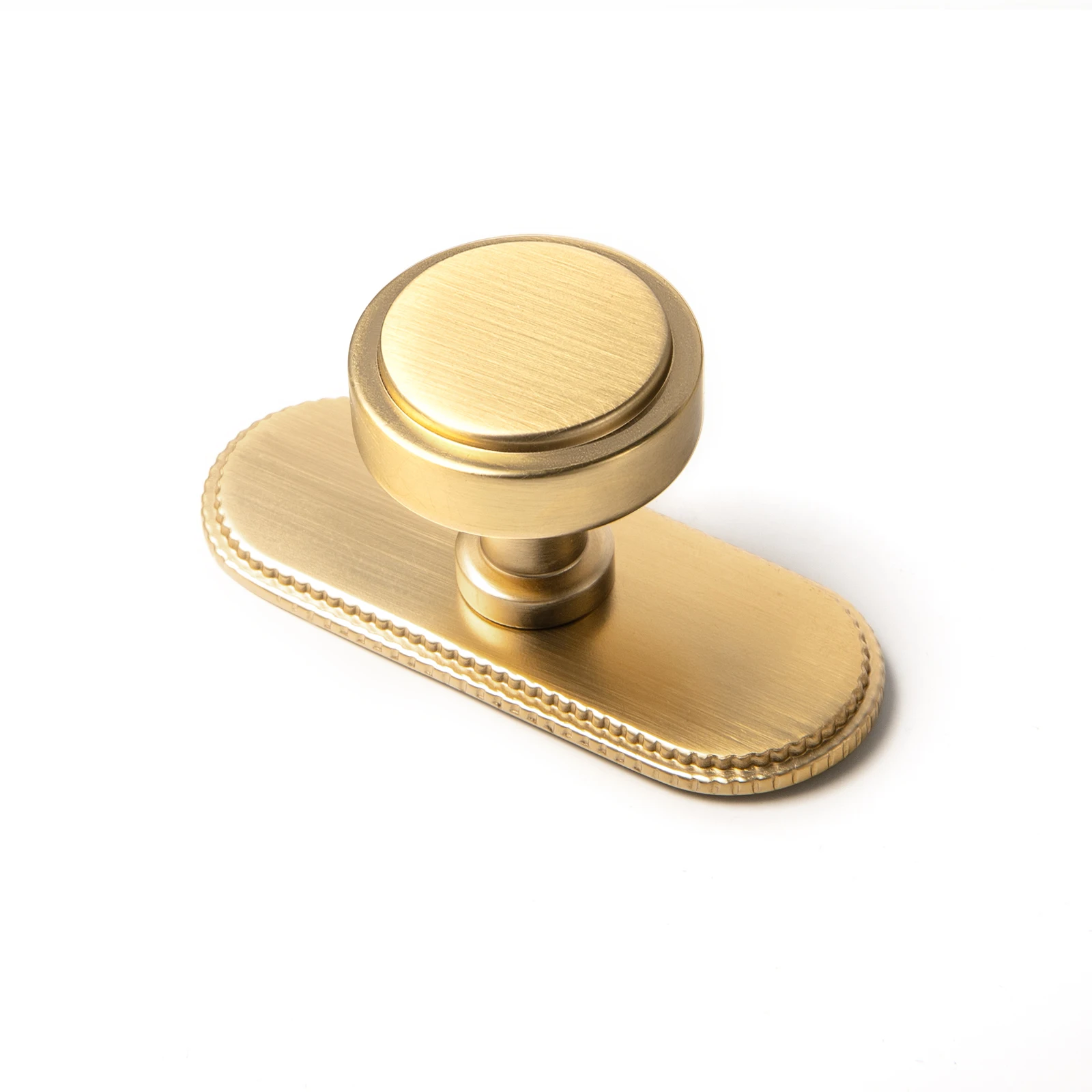 Goo-Ki 6 Pack Antique Brass Cabinet Knobs with Backplate Zinc Alloy Kitchen Hardware - Vintage Brass Drawer Knob Single Hole/Screw Dresser Handles Cabinet Pulls with Spacer