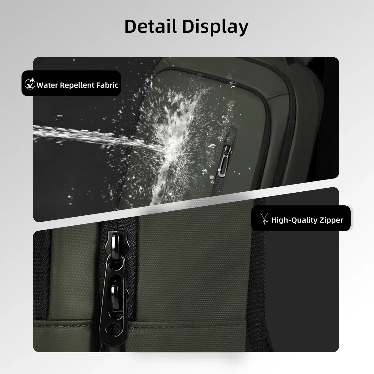 حقيبة ظهر للأعمال قابلة للتوسيع من HK للرجال خفيفة الوزن مقاس 15.6 بوصة مع منفذ USB حقيبة ظهر مدرسية كاجوال للعمل والسفر Daypacks