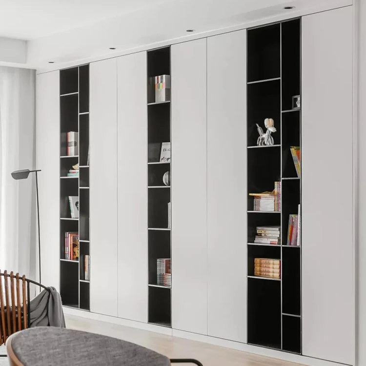 Customized Stainless Steel Display Bookshelf Metal Niche Wall Cabinet Design for Kitchen & Living Room Bookcases & Bookshelves