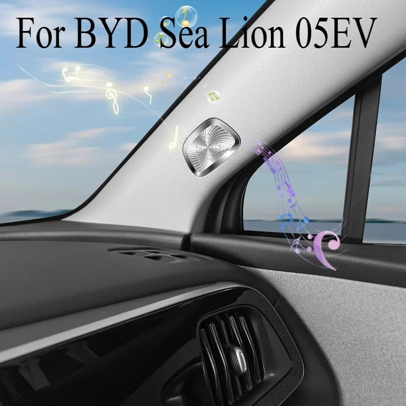 Door A-pillar Triangular Speaker Protective Cover For BYD Sea Lion 05EV Audio Patch Interior Modification Body Kits Accessories