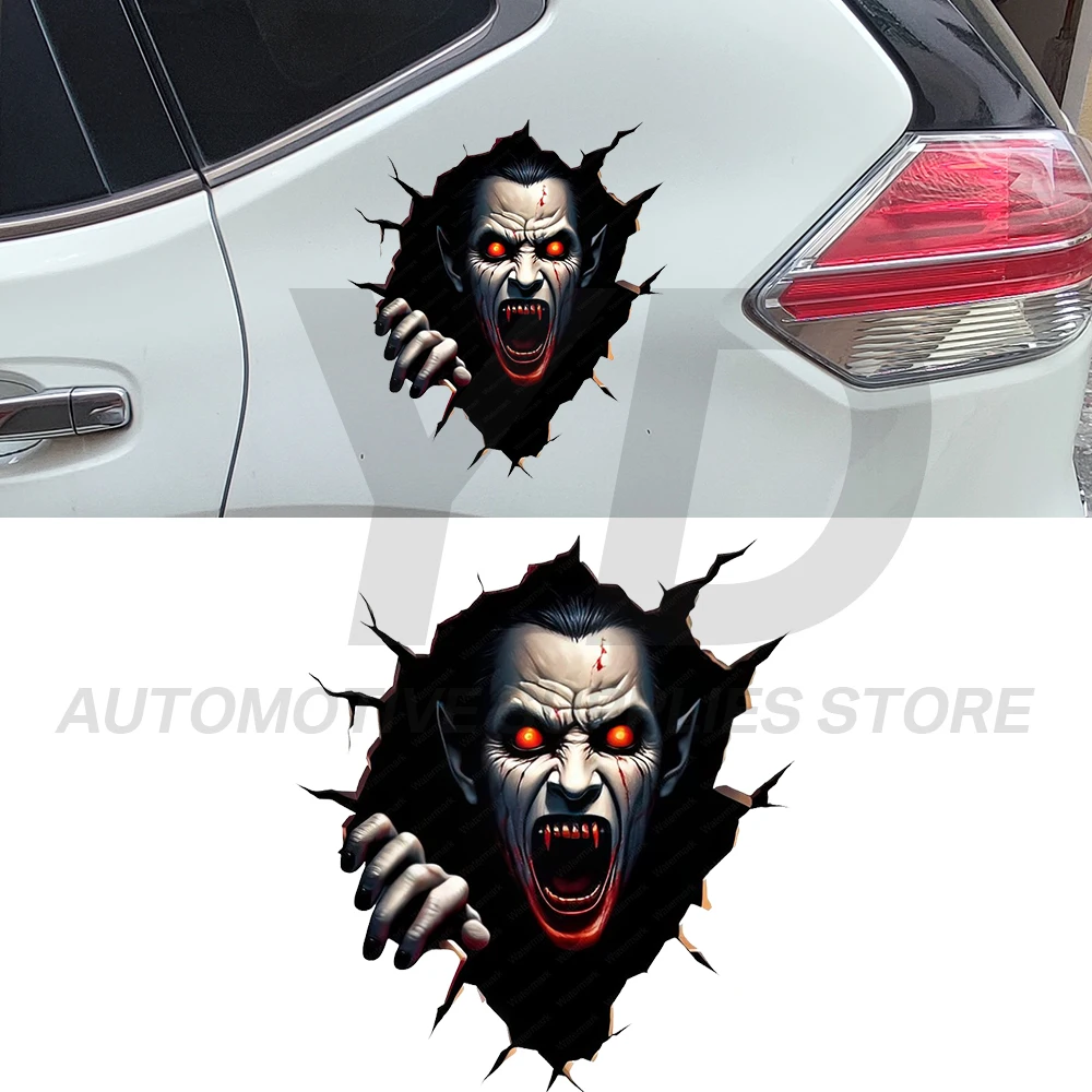 3D Vampire Car Sticker Scary Zombie Decals Waterproof Vinyl Auto Body Window Laptop Decor Skeleton Death Motorcycle Styling