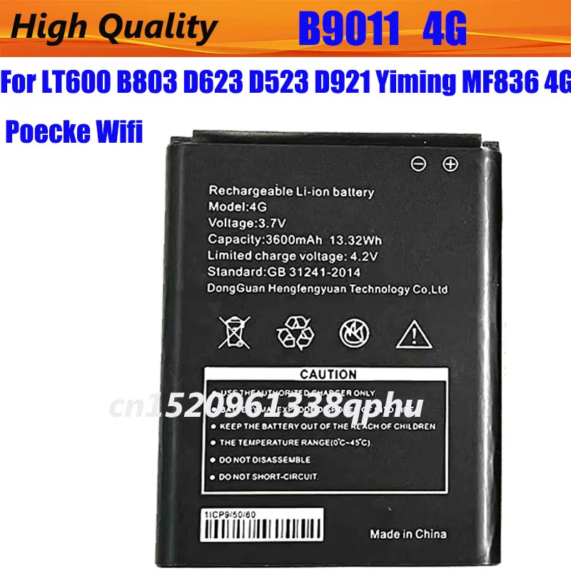 Battery For B9011 LT600 B803 D623 D523 D921 Yiming MF836 4G Poecke Wifi Router High Quality Battery Bateria