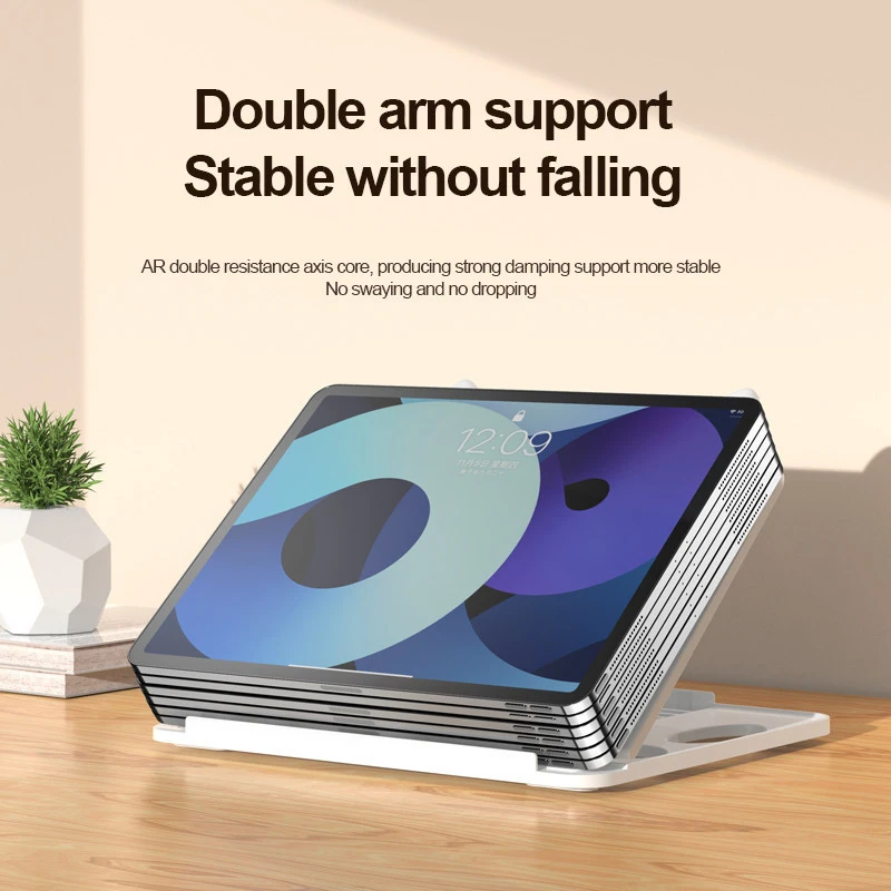 Neuer faltbarer Laptop-Riser-Ständer 8 Grad 360 °   Verstellbare ABS-Tablet-Halterung, rutschfester Kühlständer, Notebook-Halter