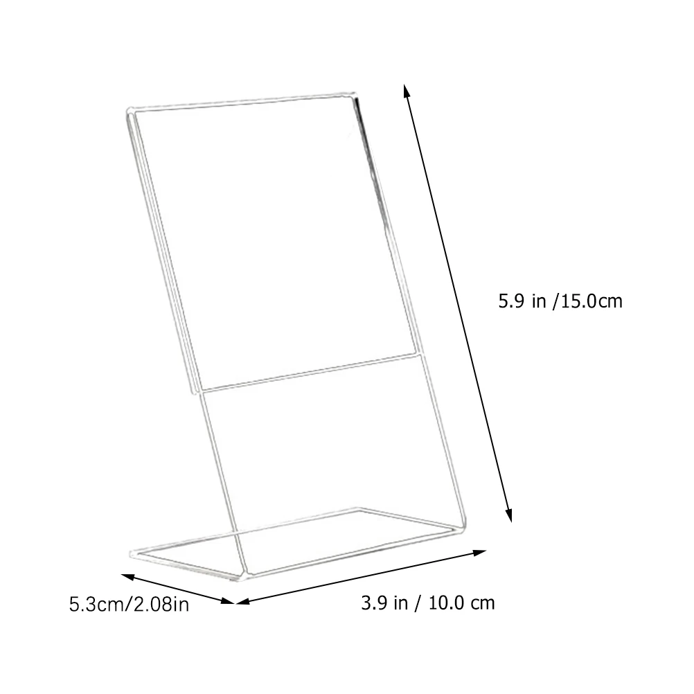 3Pcs Acrylic Sign Holders Versatile Display Stand Storage Racks Deck Card Customized Frame Platform Table QR Code Payment Card