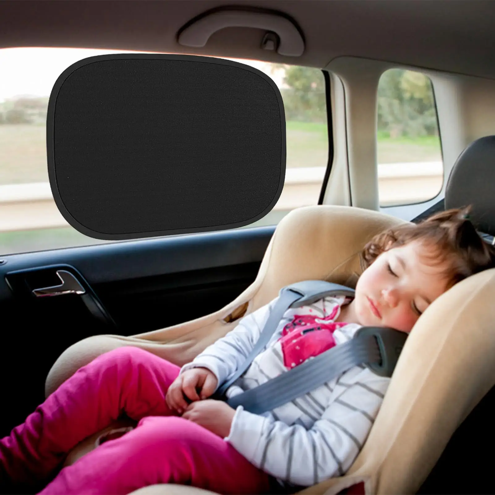 Static Cling Car Window Shade UV Blocking Mesh Sun Screen Removable No Adhesive Film for SUV Sedan Truck RV Minivan