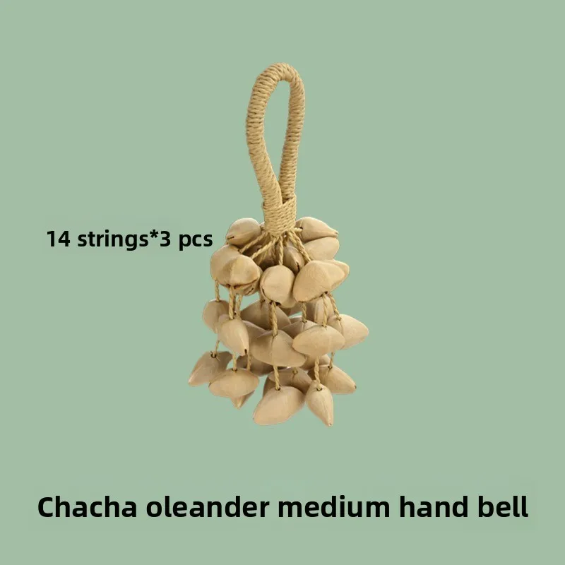 Campana Artesanal de Concha de Fruta Natural Chacha Juju Panji, Campana de Yoga y Meditación, Instrumento de Percusión de Manivela
