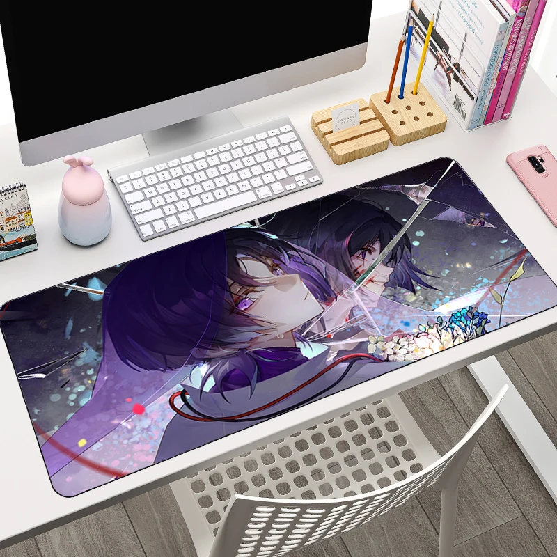 

Genshin Impact Scaramouche Wanderer Laptop Anime Desk Mat PC Gaming Accessories Keyboard Mousepad Large Mouse Pad 900x400 Carpet