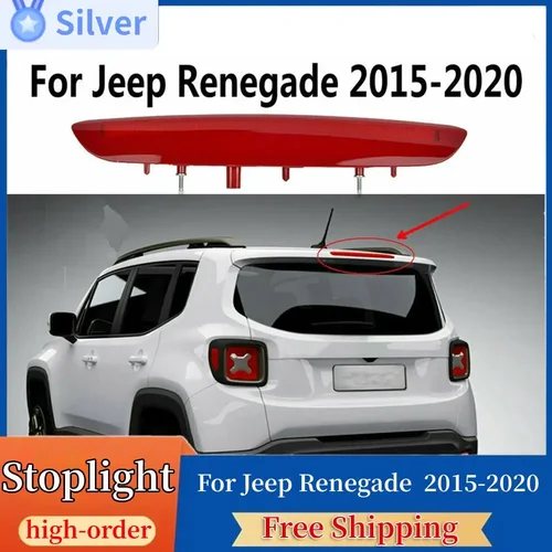 Imagen 1 del producto Luz de parada de montaje alto, accesorios para automóviles, reemplazo directo para Jeep Renegade 2015-2020, luz de freno trasera de coche de alto brillo