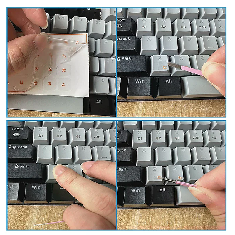 [Arabic Language] Tear-Off Film Keyboard Sticker Desktop Laptop Key Sticker Single Film Universal Side Engraving Sticker