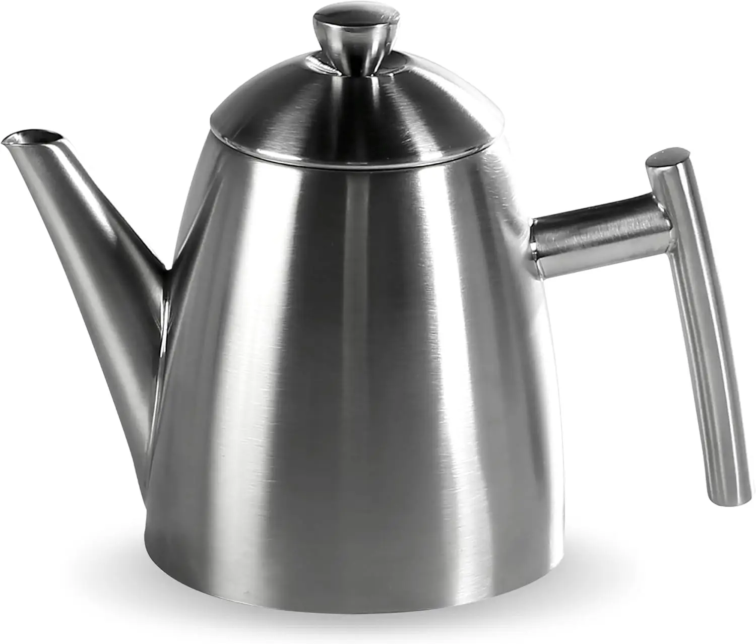 

Stainless Steel Teapot with Infuser and Warmer, 34 Oz for Loose Tea