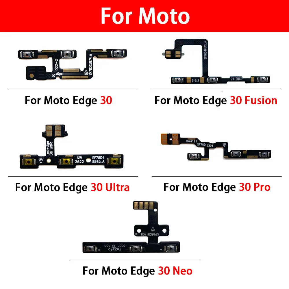 On OFF Key Power Volume Button Flex Cable For Moto Edge 20 Lite Pro Edge 30 Fusion Neo Ultra