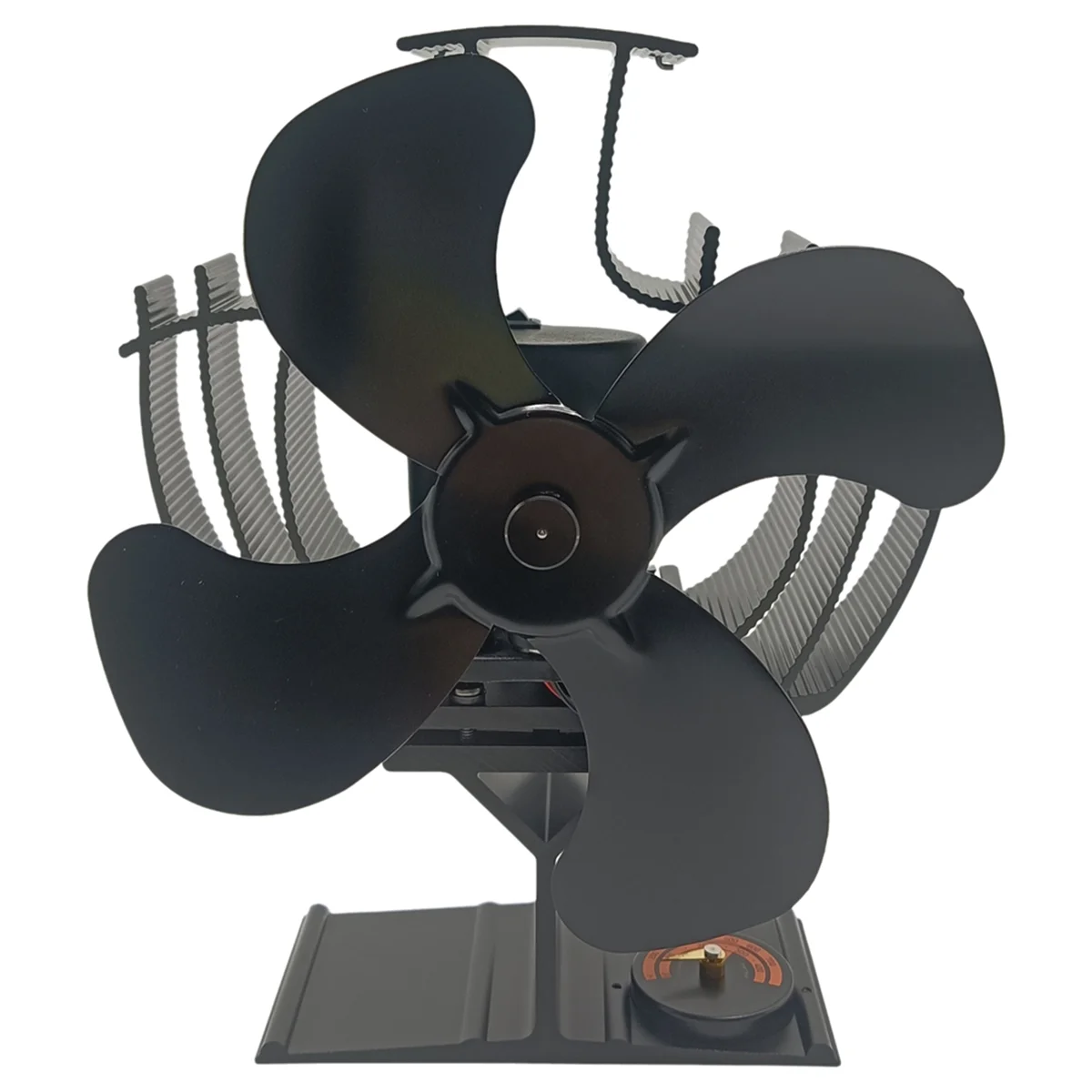 

Вентилятор для дровяной печи, 4-лопастной вентилятор для камина с тепловой мощностью для дровяной/камина/бревенной горелки, 60-градусные встряхивающие головки