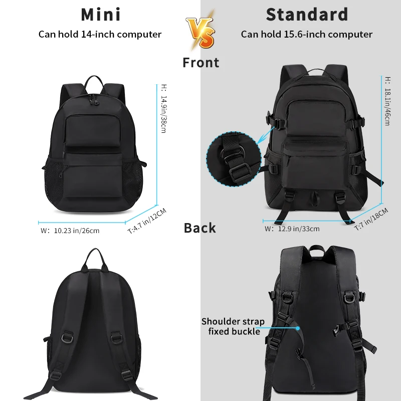 HK Anti-Theft Computer Fashion Backpack For Men Waterproof Casual School Bag New Design Multifunctional Business Travel Backpack