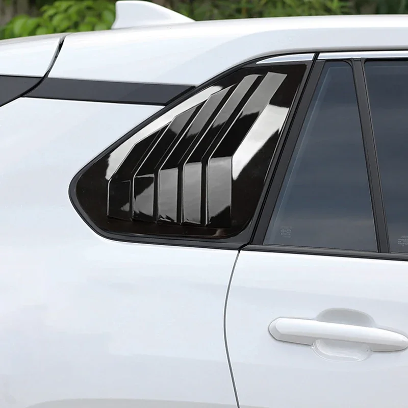 Car Accessories For Toyota RAV4 2019 2020 2021 2022 2023 ABS Rear Window Shutter Cover Trim Window Louver Side Vent Trim 2pcs