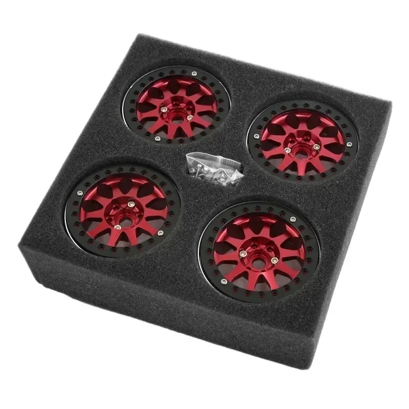 

4 шт., металлический сплав Beadlock, 2,2-дюймовые ступицы колесных дисков для Axial Wraith 90048 TRX-4 TRX-6 1/10, детали для обновления гусеничного автомобиля с дистанционным управлением