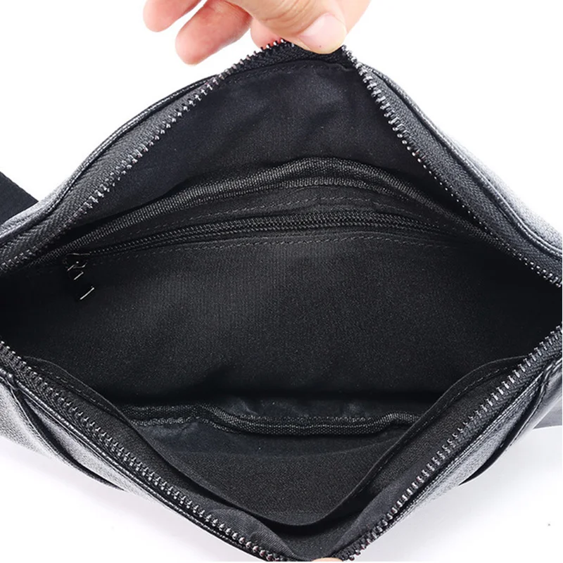 New Waist Pack Fashion Luxury Waist Bag Locomotive Style Men Chest Pack Fanny Pack High Quality Leather Hip Package Banana Bags