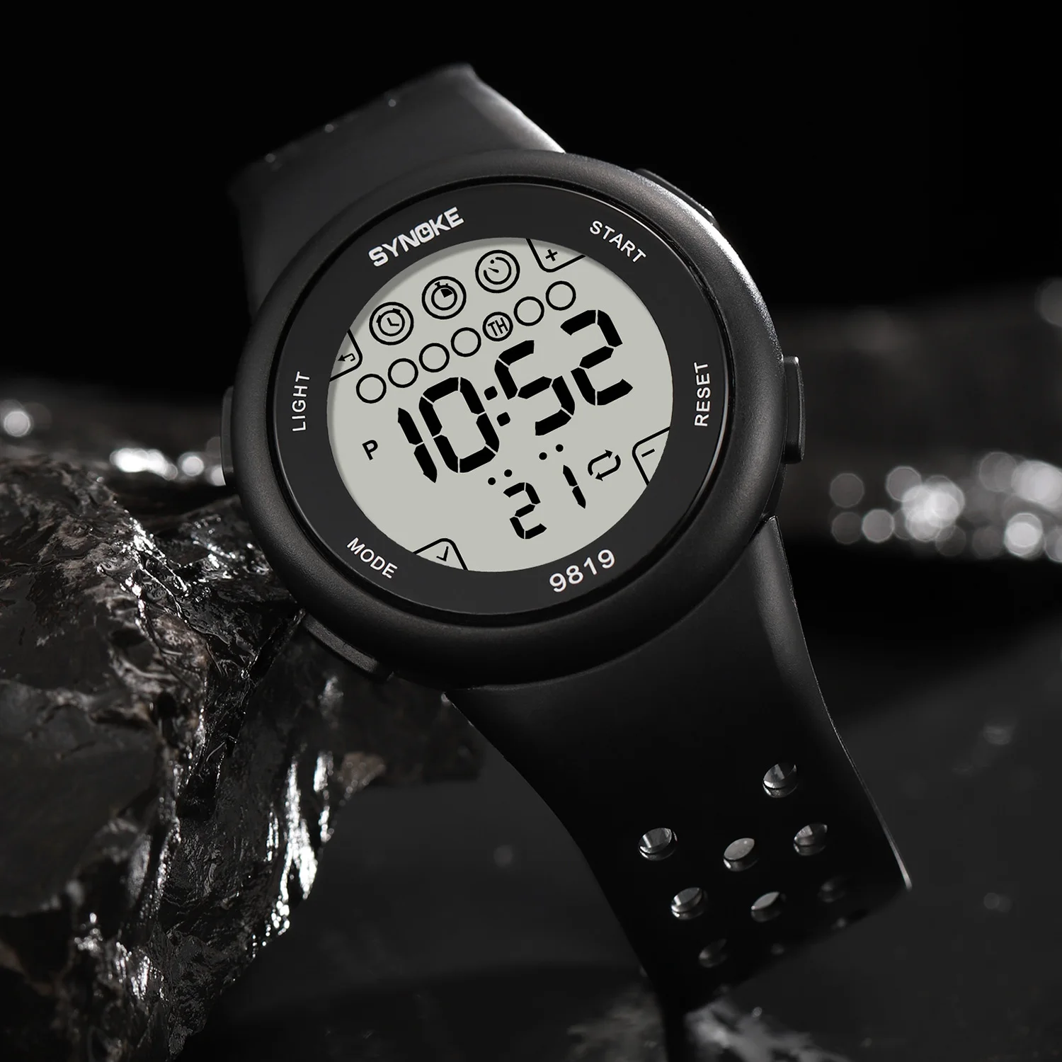 Digital Watch for Men Waterproof 50M Big Numbers Watch SYNOKE 9819 Watch for Men Brand