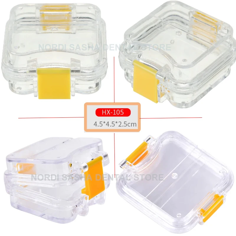 

10/20Pcs Dental Tooth Box With Film Inside Membrane Orthodontic Retainer Braces Storage Box Invisible Teeth Denture Storage Box