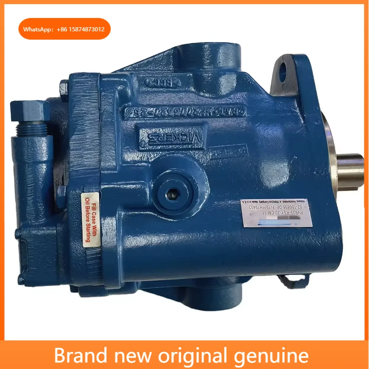 

Piston Oil Pump PVB5 PVB6 PVB10 PVB15 PVB20 PVB29 PVB45 Series Hydraulic High Pressure Pump PVB10-RSY-41-C-12 PVB29-FRS-20-CMC