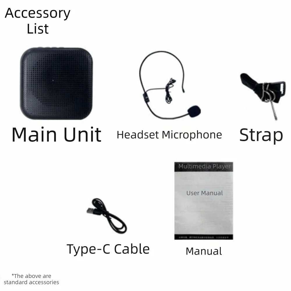 Rechargeable Voice Amplifier Small Portable Ultralight Microphone Speaker with Belt Sound Battery Kit Loudspeaker Tour Guide