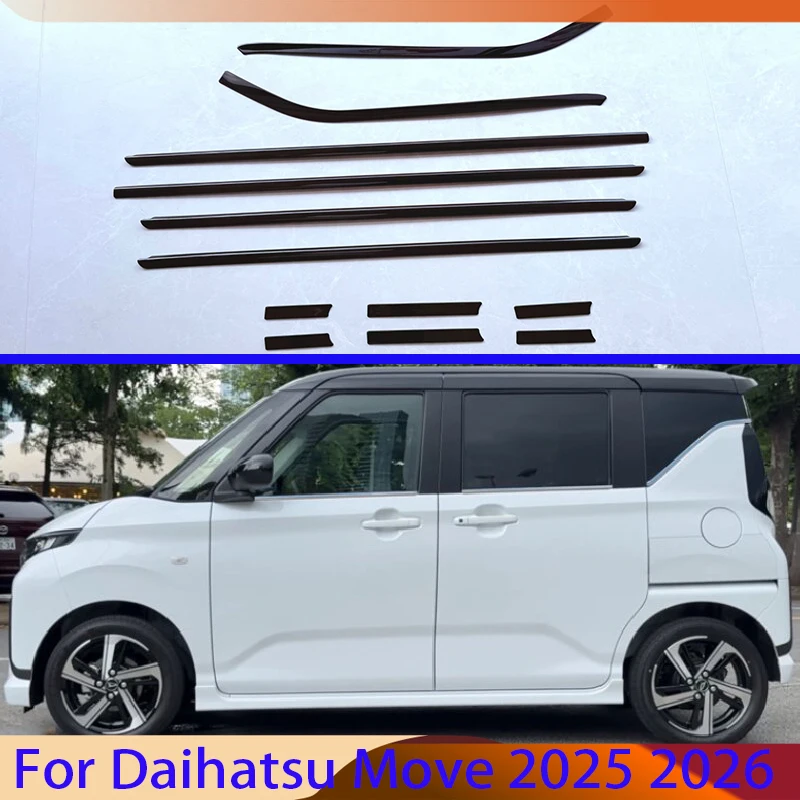 For Daihatsu Move 2025 2026 Car Accessories Body Styling Stick Stainless Steel Window Garnish Window Strip Trim