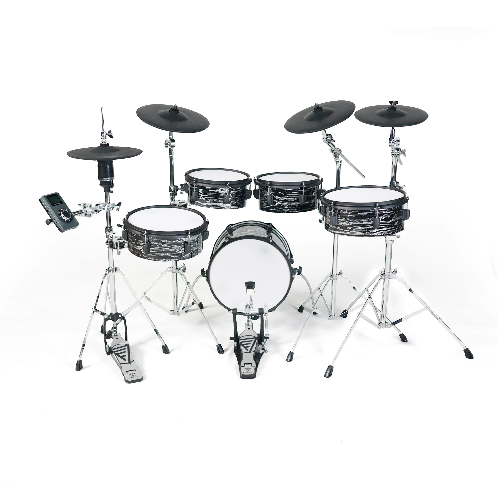 E-Force Extreme Pro Series Electric Drum Full Set Electronica Musical E Drums Independent Stand Carbon Fiber Roll-Up Drum