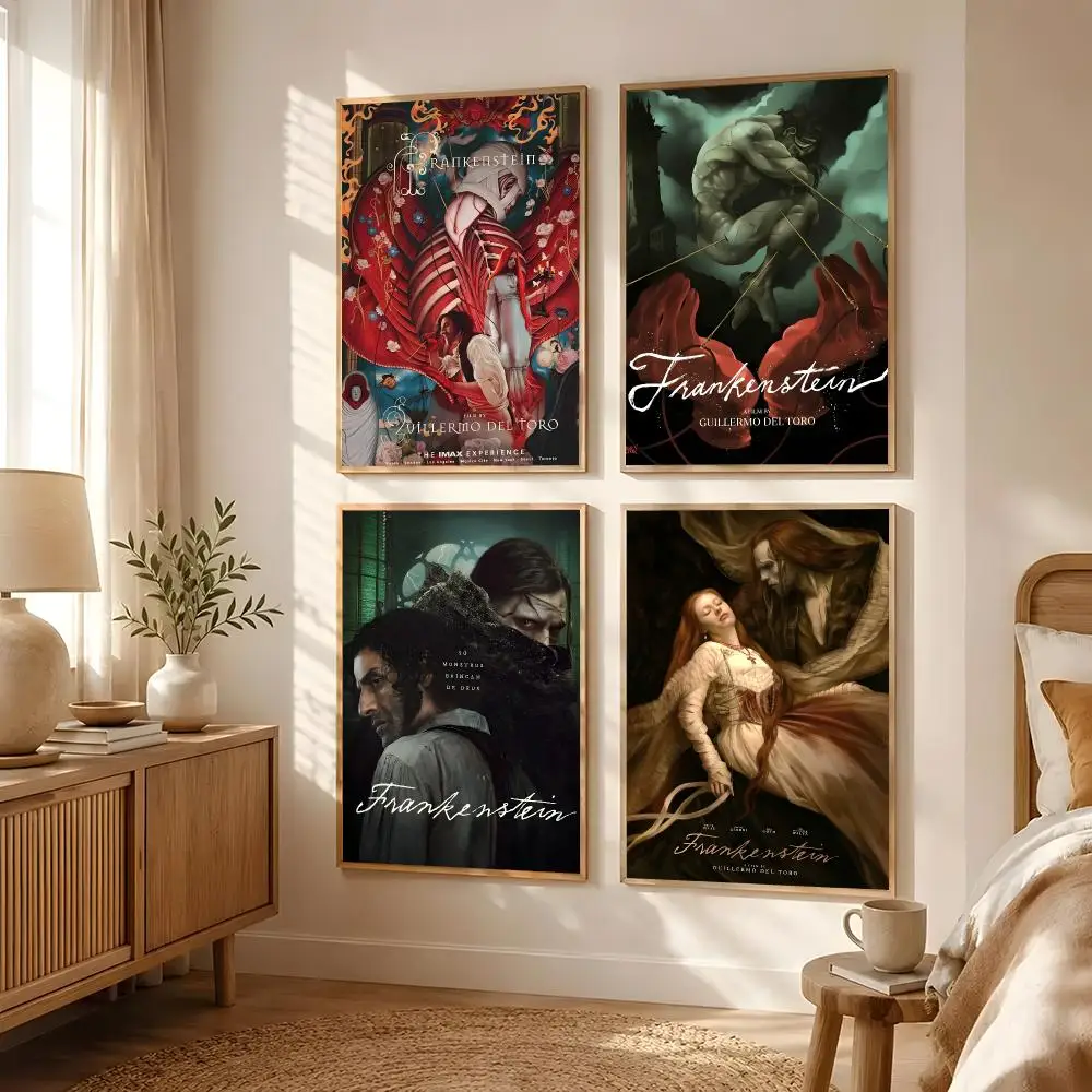 Movie Frankenstein Poster Poster All-match HD Waterproof Self-Adhesive Wall Art Sticker For Home Bedroom