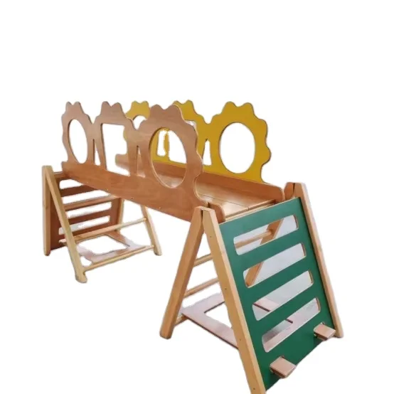 

Wholesale Excellent Quality Modern Kindergarten Indoor Wooden Climbing Frames for
