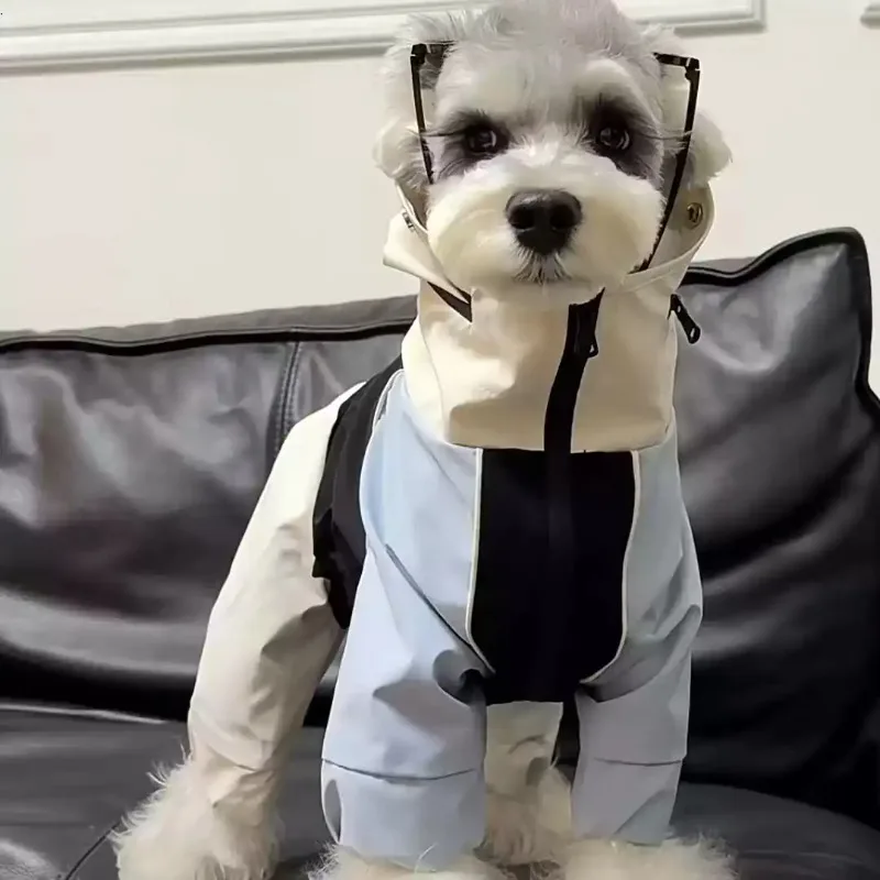 Dog Clothes Windproof Jacket, Large, Medium and Small Dog Western-style Warm Four Legged Jacket