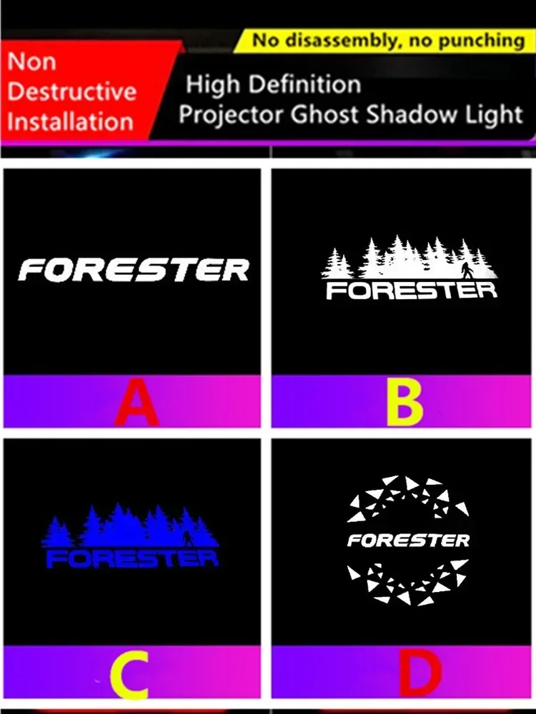 

2X For Subaru Forester LED Car Door Logo Lights Courtesy Projector Laser Welcome Light Puddle 2013-2020 2024 Car Good Decoration