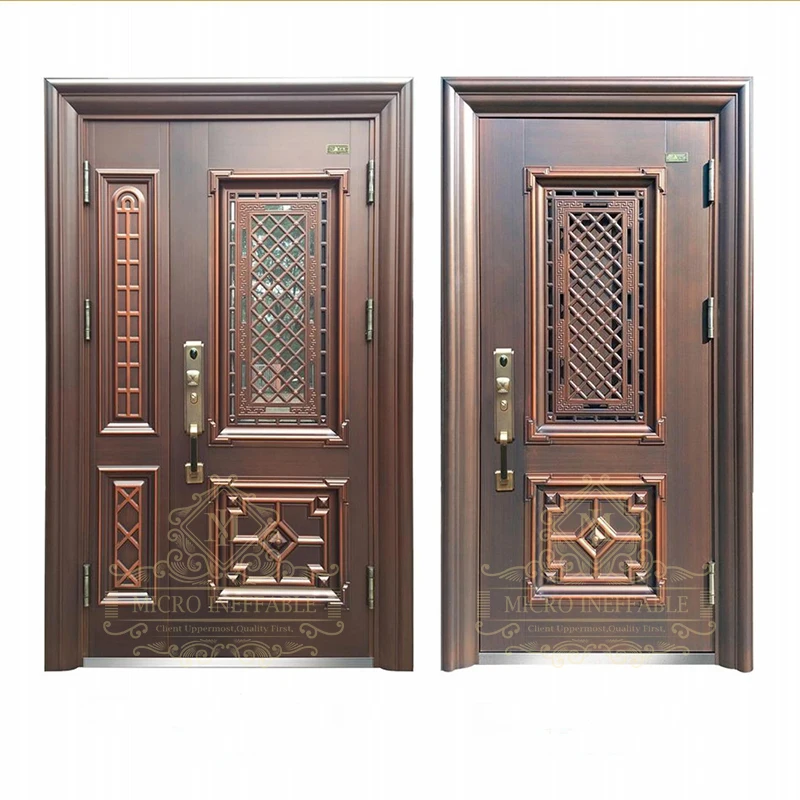 High Quality Classical Design Other Metal Security Steel Entry Doors Exterior Front Doors For Home