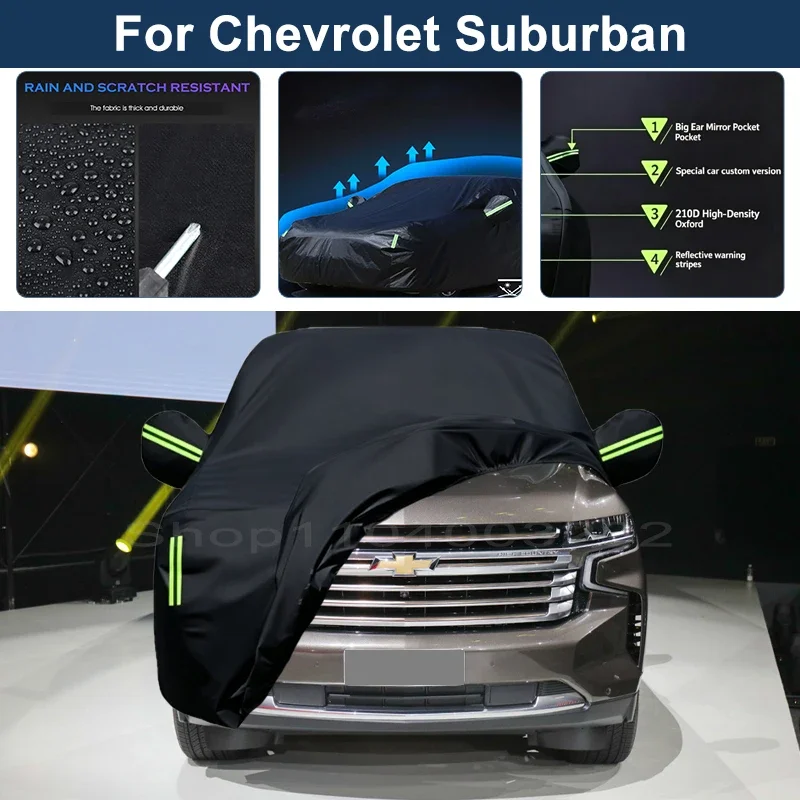 Auto Exterior Sun-Snow Protective Car Cover For Chevrolet Suburban Waterproof Dustproof Anti-UV Outdoor Cover