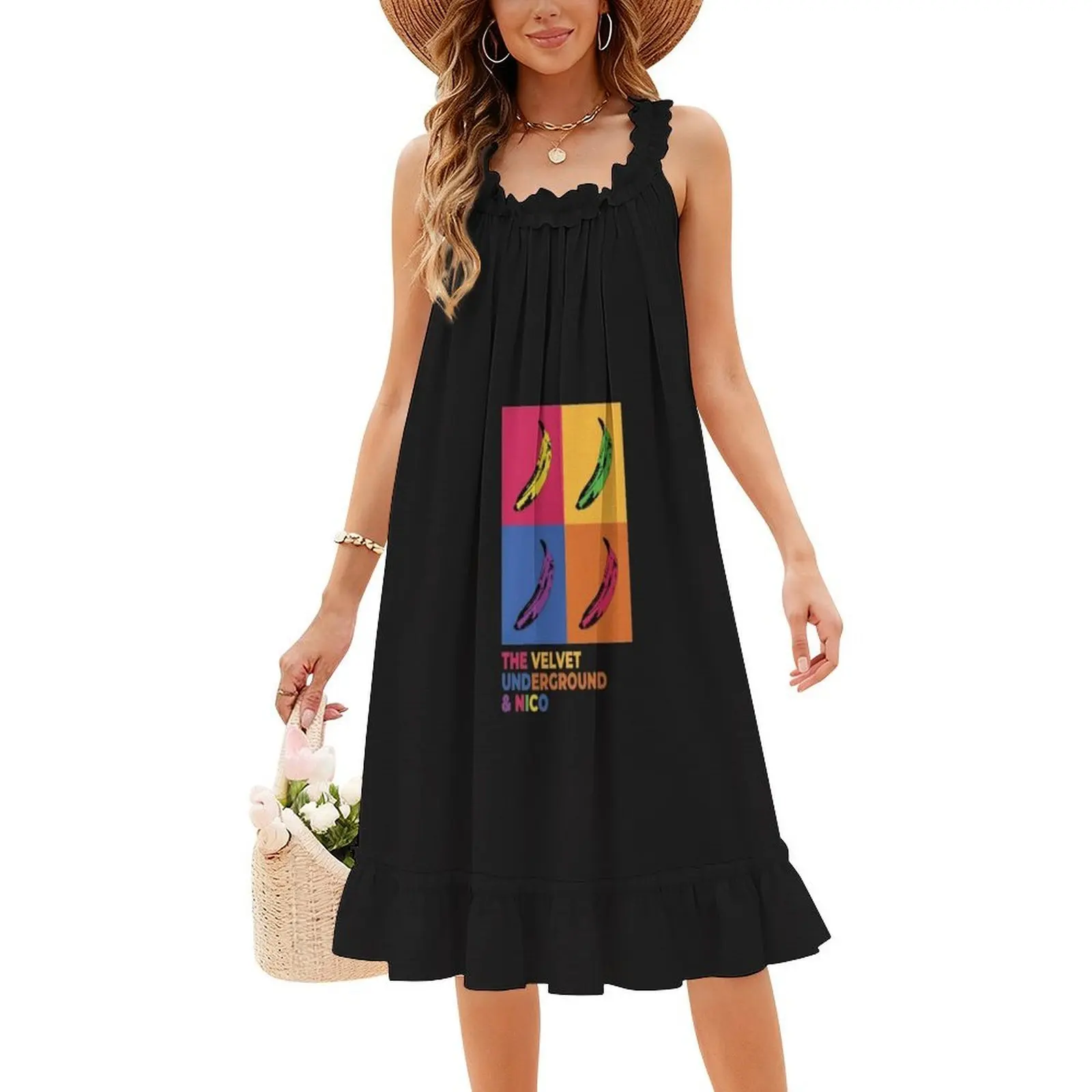 فستان The Velvet تحت الأرض على شكل قلب فستان أنيق للحفلات الصيفية للنساء The Velvet Underground The Velvet Womens