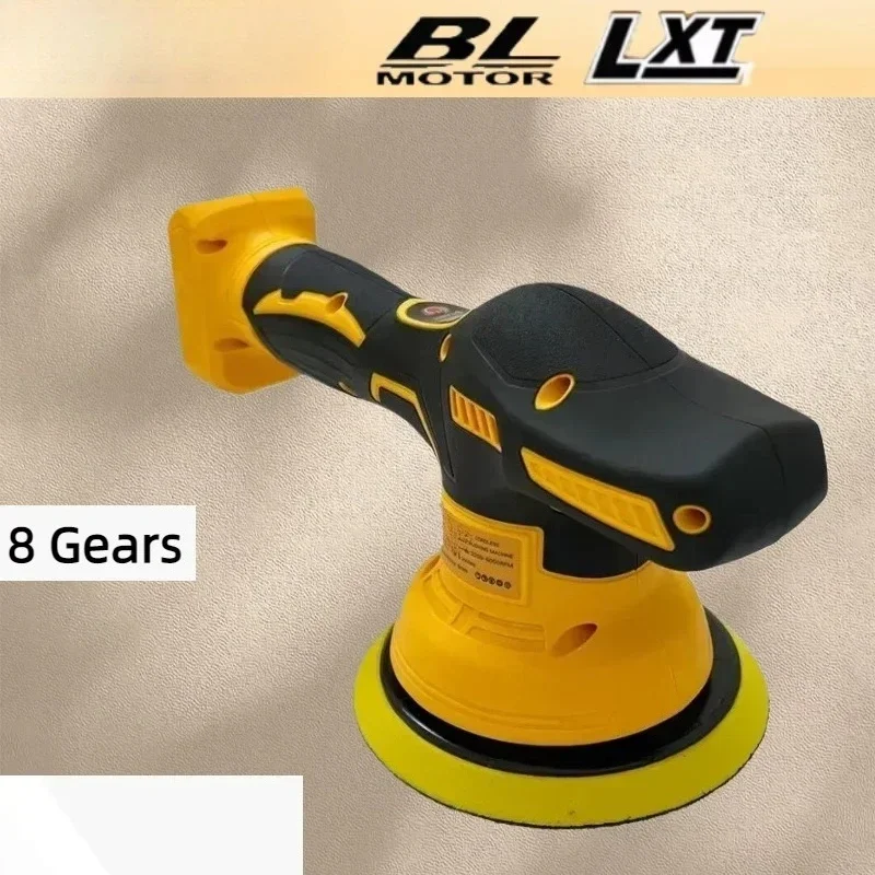 Fit dewalt 8 engrenagens display digital sem fio polidor de carro elétrico auto carro depilação máquina polimento para 20v bateria