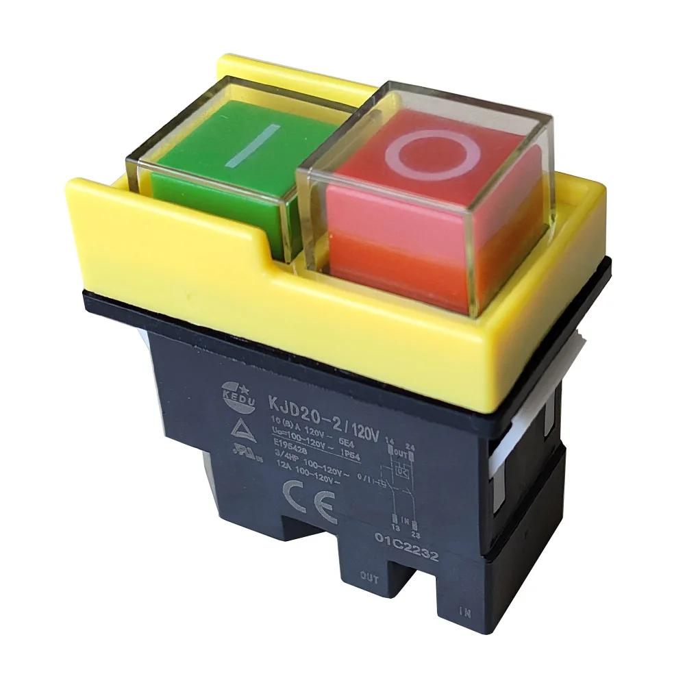 Imagem -03 - Kedu-interruptor de Botão Impermeável Corte de Energia Proteção sob Tensão 108 ca 120v 250v Kjd202