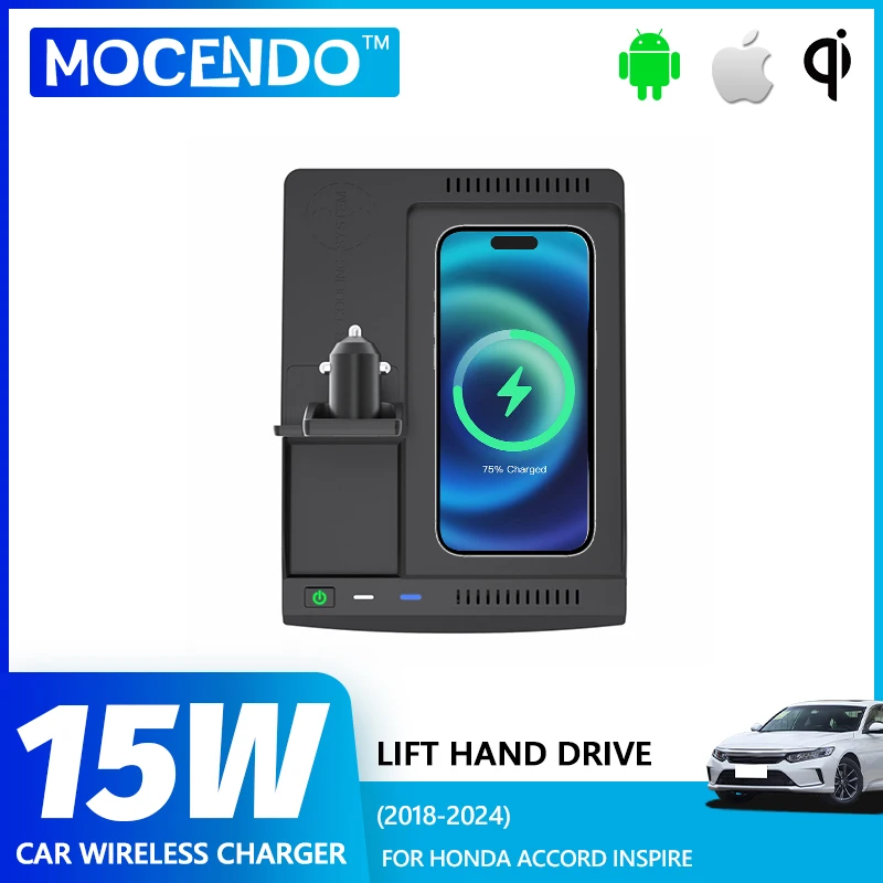 

For Honda Accord 2018-2025 Honda Inspire 2018-2025 Fast Charger Wireless car Accessories car charger adapter