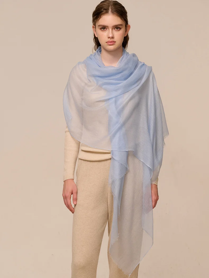 

Light Weight 300 Count Cashmere Wrap Scarf Sheer Shawl Scarves