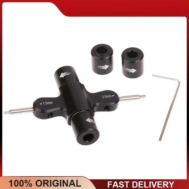 M3 M5 Ratchet Prop Wrench 5.5/8mm Socket 1.5/2.0mm Hex Aluminum Tool for FPV Drone Motor Nut Quick Release