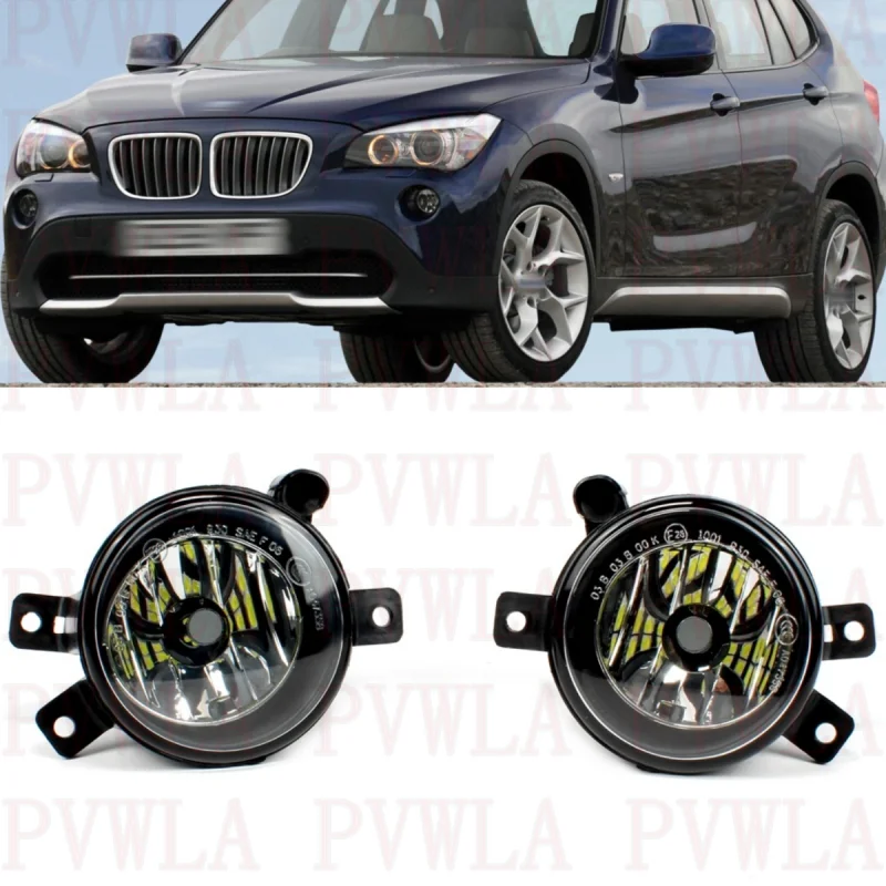 

Pair Front Bumper Fog Lights Lamp With LED Bulbs 63172993525 63172993526 For BMW X1 E84 2009 2010 2011 2012 2013 2014 2015