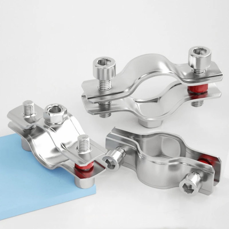 1Pcs 8-325mm OD Tube Female 304 Stainless Steel Pipe Hanger Welding Bracket Clamp Suppoert Clip With M8 Nut