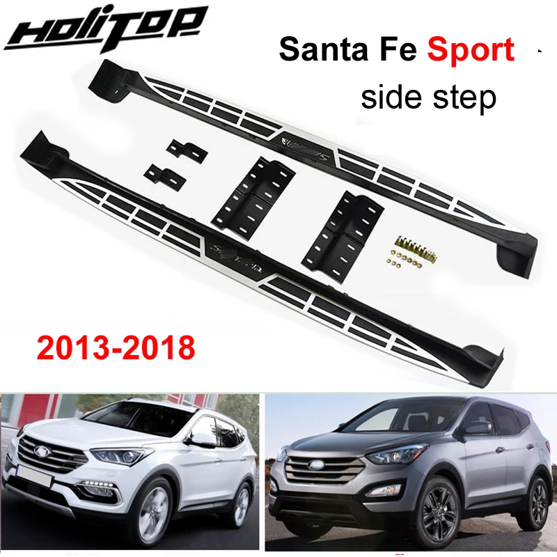 

New arrival running board side step nerf bar for Hyundai IX45 Santa Fe Sport 2013-2018,OE quality.We recommend.promotion pirce