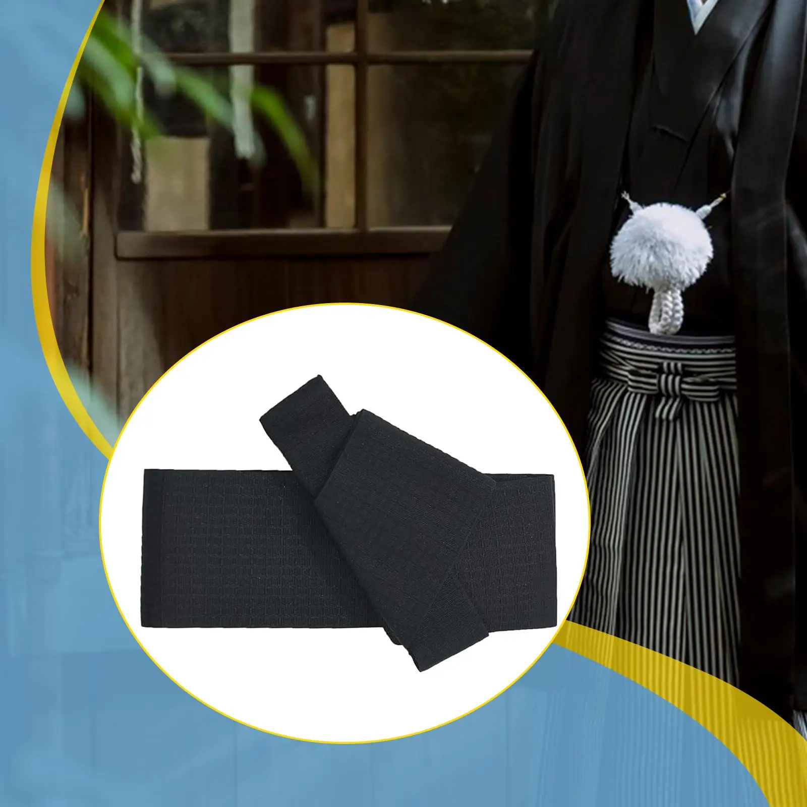 Obi-Gürtel für Herren, Bundgürtel, japanisches Design, leicht zu tragen, Polyester, einfach anzubringen, Yukata-Gürtel, traditioneller Koshihimo-Taillengürtel