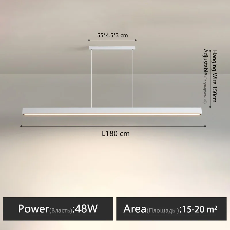 Eetkamerkroonluchter Eettafelverlichting keukenbarlicht LED lineaire lamp restaurant hanglampen moderne korte droplight