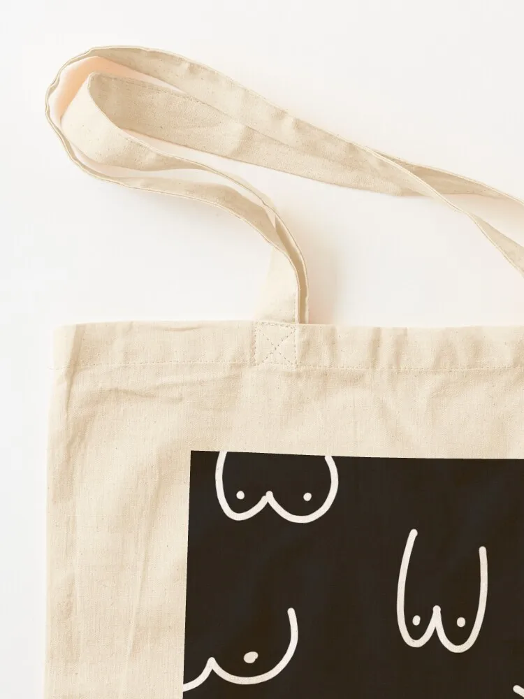 Black and white drawing of boobs Tote Bag university shopper bag bag luxury women shopping tote bags cloth bags